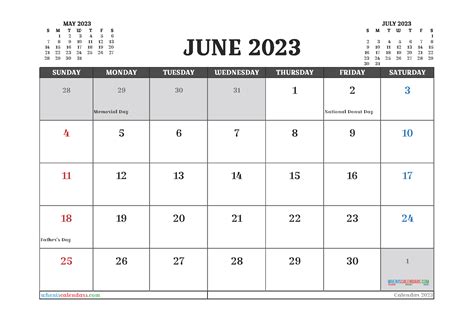 June 2023 Printable Calendar Free 23230