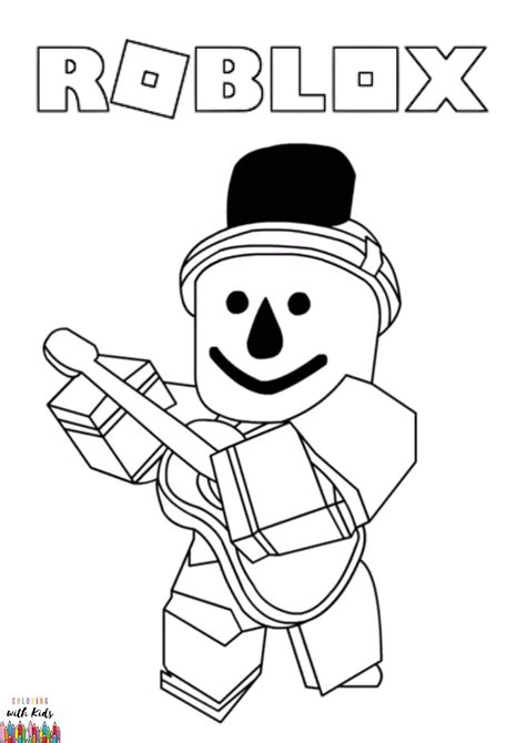 robbloxx coloring page with the name rob blox on it and an image of a