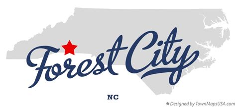 Map Of Forest City Nc North Carolina