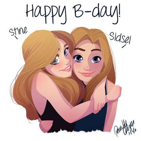 Happy Birthday To Some Of My Favourite Twins Hope Your Having A Great Day Drawings Of Friends