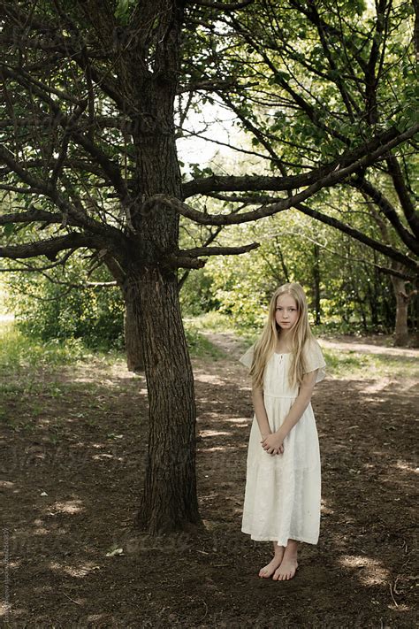 Portrait Of A Girl In A Park By Irina Ozhigova