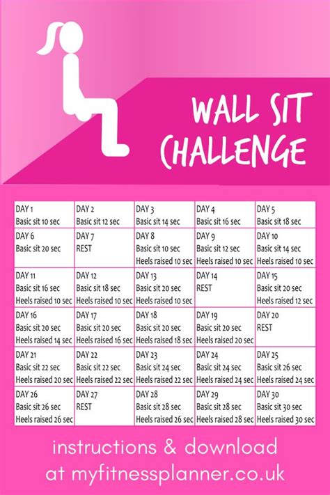 Wall Sit Challenge To Improve Leg Strength And Tone Wall Sit