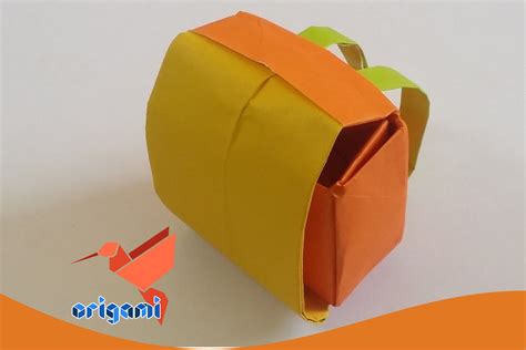 Origami School Bag Backpack Easy Youtube
