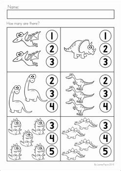 Dinosaur Preschool No Prep Worksheets & Activities by Lavinia Pop