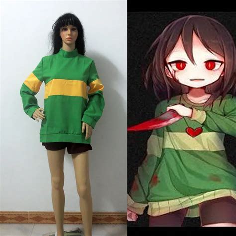 Undertale Protagonis Chara Cosplay Costume Customize Free Shipping
