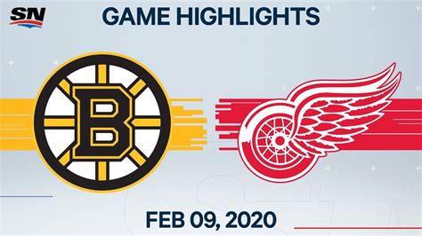 Nhl Highlights Bruins Vs Red Wings Feb 9 2020 Youtube