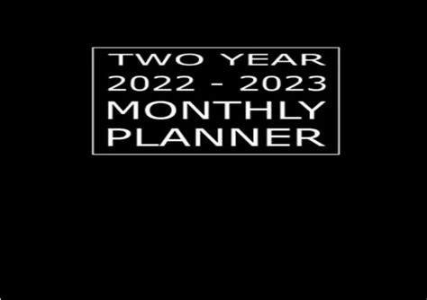 Ppt Pdf Two Year 2022 2023 Monthly Planner 24 Months Calendar Schedule Organize