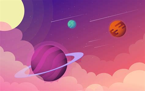 Vector Sci Fi Space Illustration Space Backgrounds Simple Backgrounds