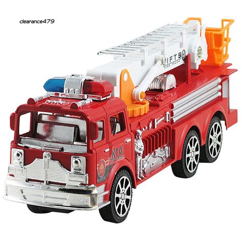 Carasimulation Ladder Truck Firetruck Toy Educational Vehicle Model