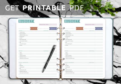 printable party budget template casual style