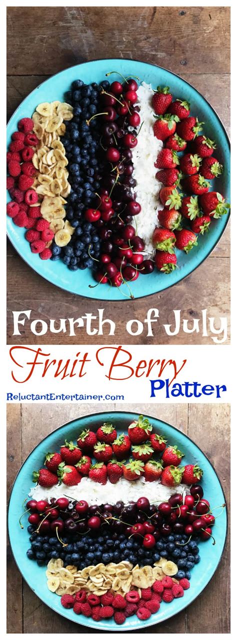 So this fourth of july toss out the boxed ice pops and store bought desserts laden with corn syrup and food coloring and instead make your family something with a naturally sweet taste like these magic fruit. Fourth of July Fruit Berry Platter Recipe - Reluctant Entertainer