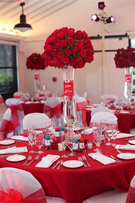 Red Rose Centerpieces For Weddings