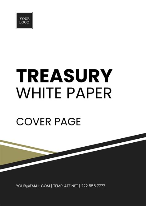 Treasury White Paper Cover Page Template - Edit Online & Download
