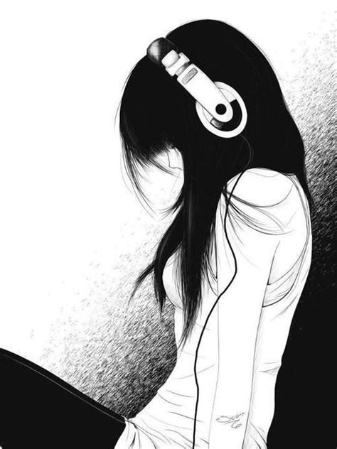 Anime Girl With Headphones Cartoon Girls 23191wall Anime