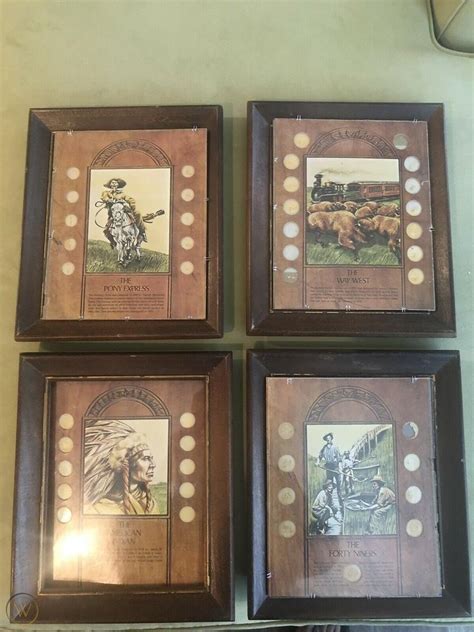 4 Framed Coin Sets 10 X 12 The American Indianway Westforty Niners