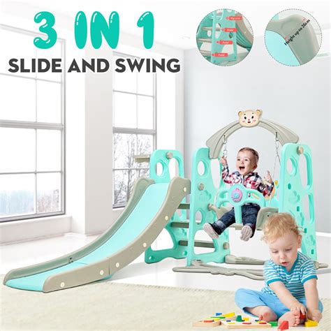 3 In 1 Toddler Slide And Swing Set Childrens Climber Setkids