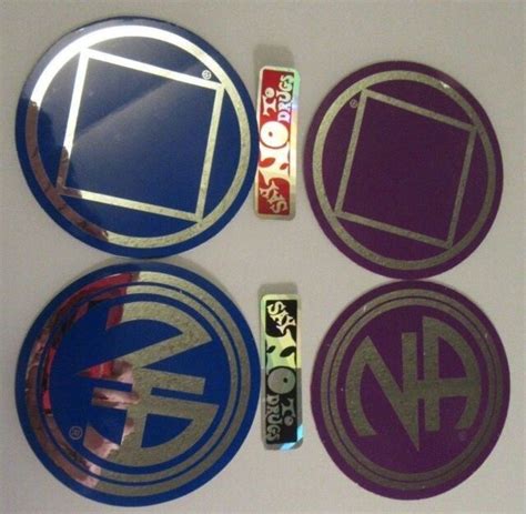 Narcotics Anonymous NA Logo Decal Round Window Bumper Sticker Purple