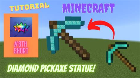 How To Build A Diamond Pickaxe Statue Minecraft Tutorial Youtube