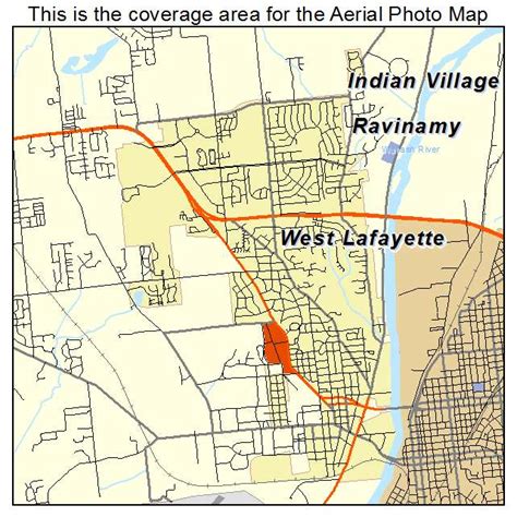 Aerial Photography Map Of West Lafayette In Indiana