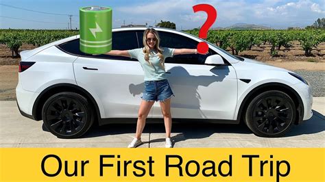 First Tesla Model Y Road Trip Youtube