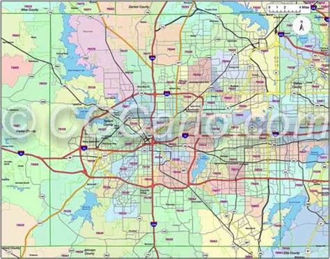 Fort Worth Tx Zip Code Map World Map