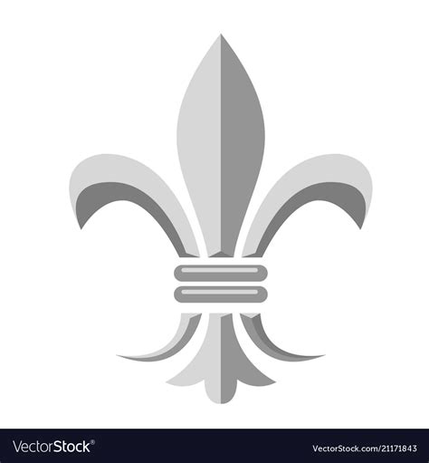 Fleur De Lis Heraldic Symbol Of French Royal Vector Image