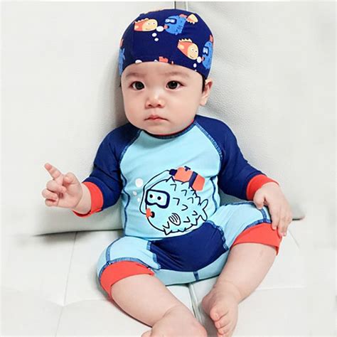 Swimwear Baby Blue Infant Baby Boys Swimwear Baby Racing Suit For Kids