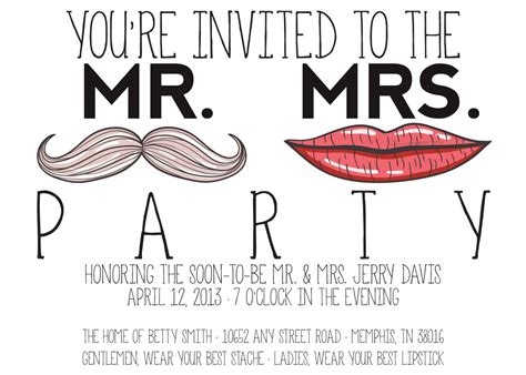 mr mrs party couples shower invitation 16 00 via etsy engagement party invitations