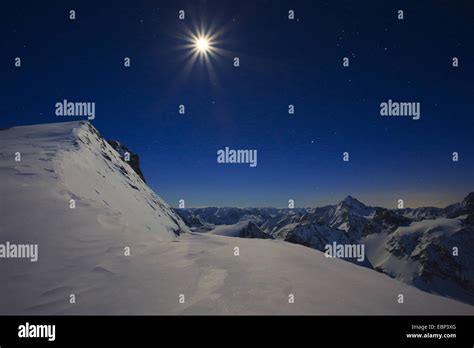 Swiss Alps And Full Moon Hi Res Stock Photography And Images Alamy