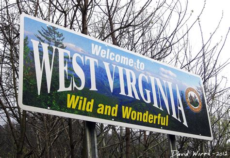 West Virginia Wild And Wonderful Sign Welcome State Border Large
