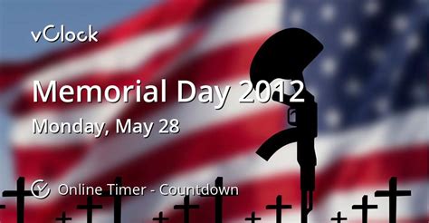 When Is Memorial Day 2012 Countdown Timer Online Vclock