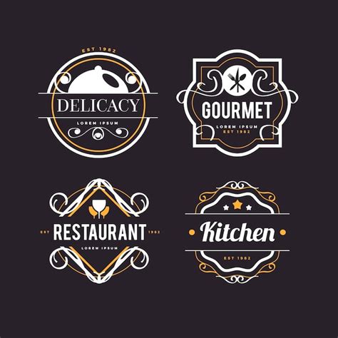 Estilo Retro Para Logo De Restaurante Vector Gratis
