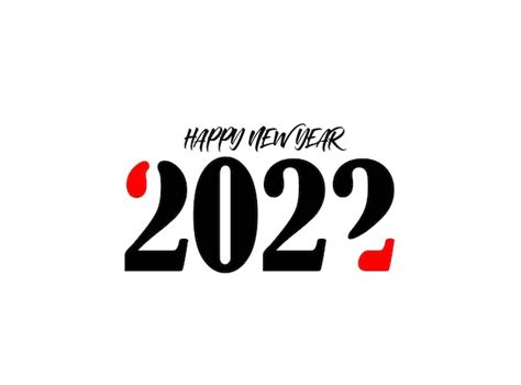 Free Vector Happy New Year 2022 Text Typography Design Patter Vector