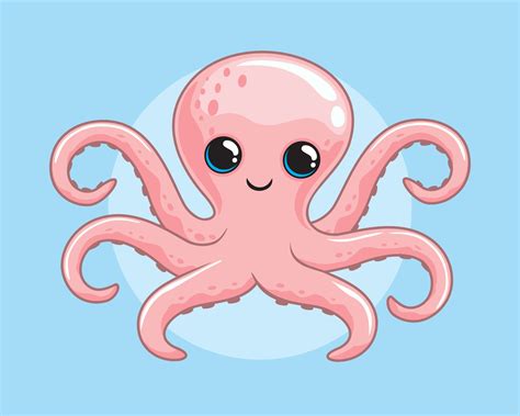 Cute Octopus Cartoon Illustrations Animals 3485127 Vector Art At Vecteezy