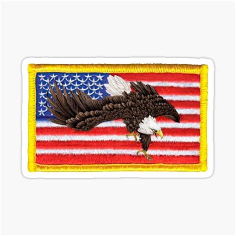 American Flag And Bald Eagle Sticker For Sale By Skyviper Redbubble