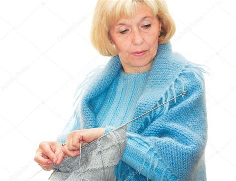 Woman Knitting — Stock Photo © Avlntn 4245895