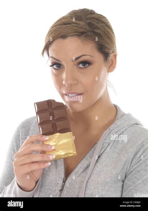 Woman Eating Chocolate Bar Cadburys Hi Res Stock Photography And Images