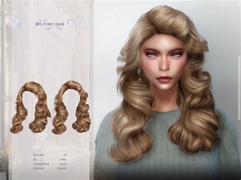 The Sims Resource Wings Er0424 80s Curly Hair