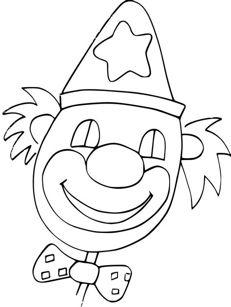 These coloring sheets feature pictures of clowns with various emotions, such as happy clown coloring pages and sad clown coloring sheets. Coloriage Tête de clown à imprimer sur COLORIAGES .info