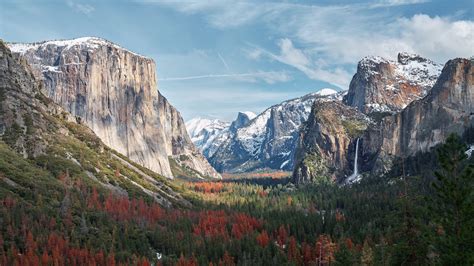 Download Wallpaper 1920x1080 Mountains Trees Mountain Landscape Yosemite Valley Usa Full Hd