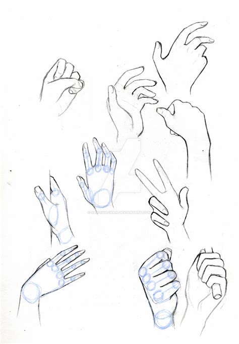 Hand Practice Sketchesmini Tutorial By Sakoiyachan On