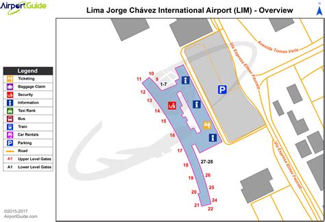 Lima Jorge Chávez International Lim Airport Terminal Maps
