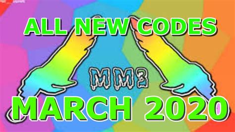 We would advise you to bookmark this mm2 code wiki page and check back regularly for new code updates. Roblox Murder Mystery 3 Codes March 2020 - What Does ...