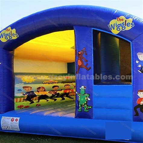 Wiggles Inflatable Jumping Castle With Slide Bounce Houses For Sale