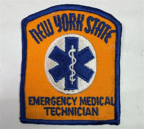 New York State Emt Emergency Medical Technician Patch T2 Ebay