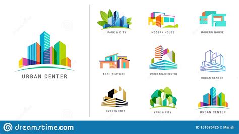 Real Estate Logo Building Development Set Of Logos
