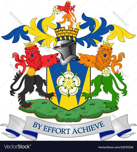 Coat Arms West Yorkshire In England Royalty Free Vector