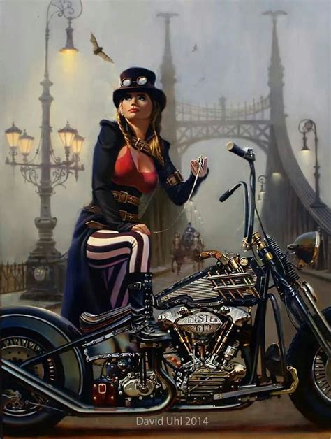 David Uhl Motorcycle Art Biker Art Bike Art