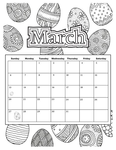 March Coloring Pages For Adults Dejanato