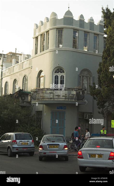 Eclectic Style Building In Bialik Street Tel Aviv Israel Stock Photo
